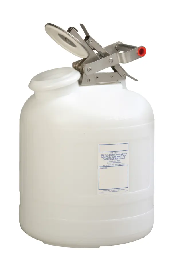 Sammelbehälter aus HDPE weiß, m. Edelstahl, Inhalt: 20 l