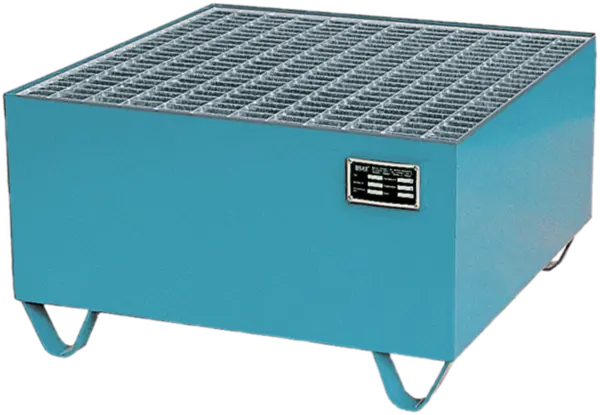 Collection tray of sheet steel painted for 1 x 200 l-drum