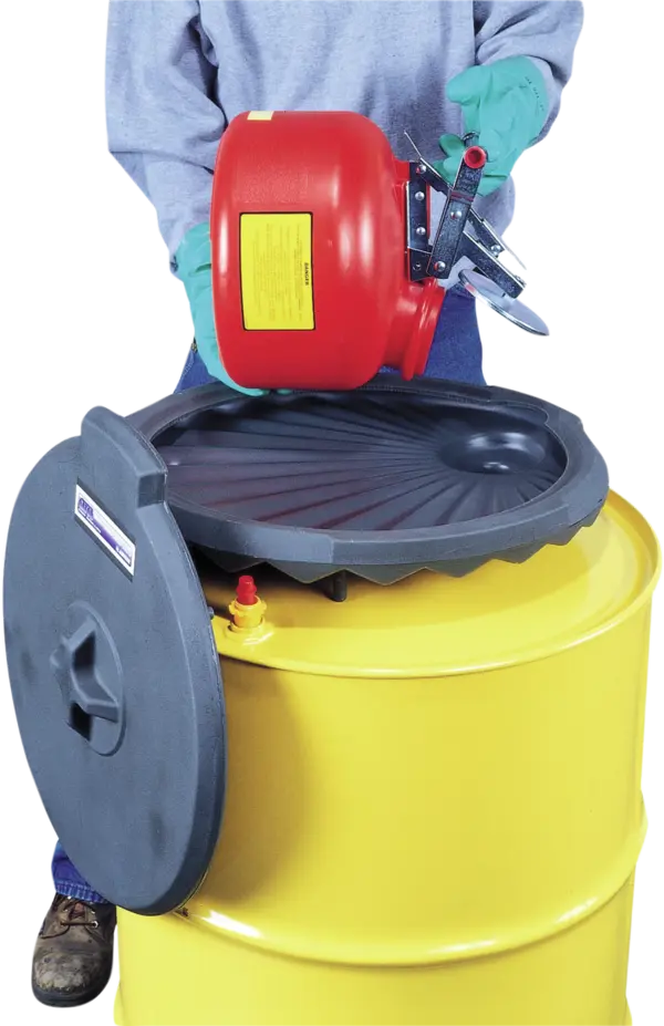 Polyethylene drum funnel for non-flammable liquids