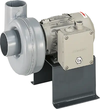 Radialventilator, geräuscharm, ex-geschützt, 54 db(A), IP 55