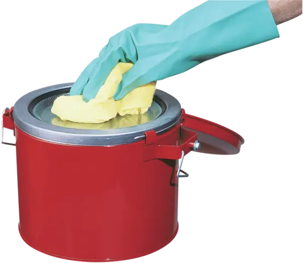 Sheet steel soak can with carrying handle, capacity 6 l