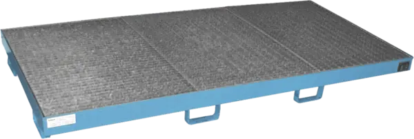 Auffangwanne aus Stahlblech, lackiert, für 8 x 200 l-Fass