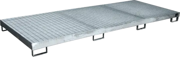 Auffangwanne aus Stahlblech, verzinkt, für 10 x 200 l-Fass