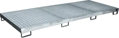 Auffangwanne aus Stahlblech, verzinkt, für 10 x 200 l-Fass