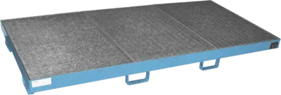 Auffangwanne aus Stahlblech, lackiert, für 8 x 200 l-Fass
