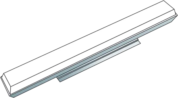 Neon strip lamp, 2x58W with IP 54