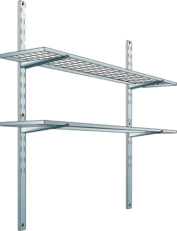 Shelf system with 2 storage levels