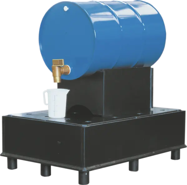 Auffangwanne aus Polyethylen, für 2 x 200 l-Fass, stehend