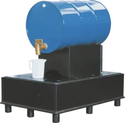 Auffangwanne aus Polyethylen, für 2 x 200 l-Fass, stehend