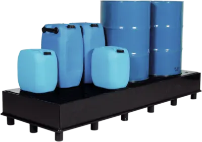 Auffangwanne aus Polyethylen, für 4 x 200 l-Fass, stehend