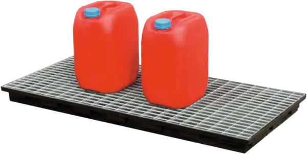 Collection tray, PE, with grating, collection vol: 40 l