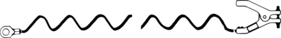 Erdungsleitung - Spirale mit Anschlusszange und Anschluss