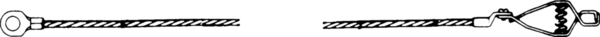 Earthing cable with crocodile clip and connection