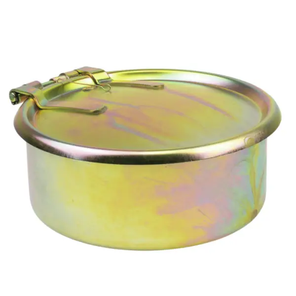 Cleaning can made from galvanised sheet steel