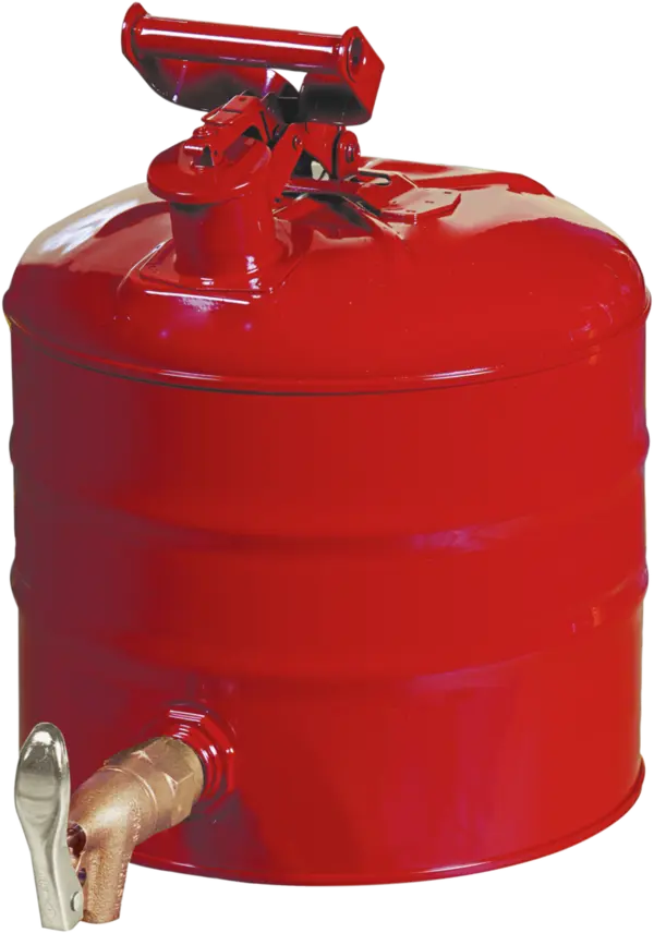 Sheet steel can with tap outlet at bottom,capacity 9.5l