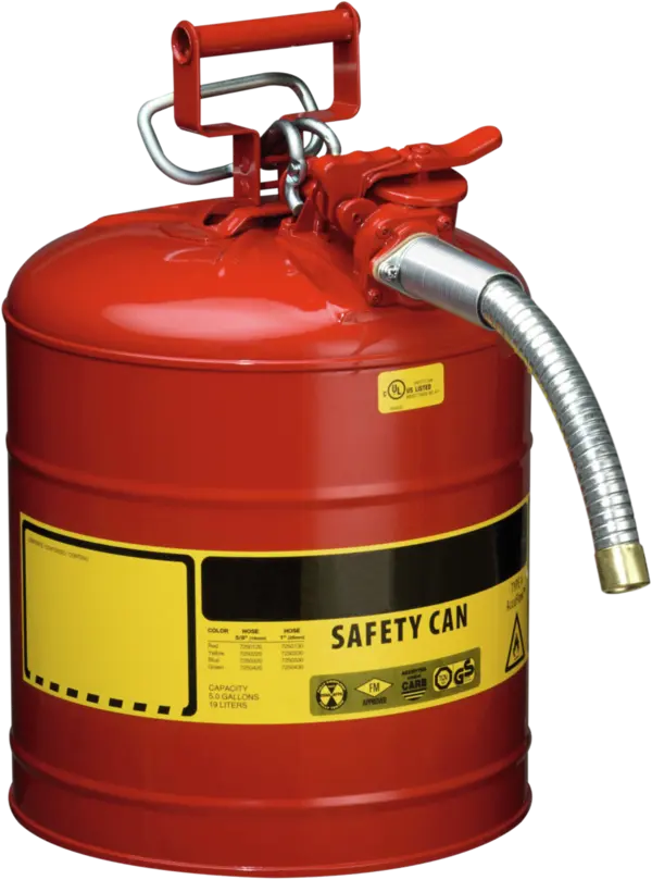 Steel dispensing can with hose dia=25 mm, cap.19 l