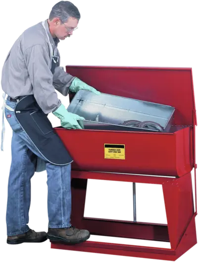 Pedalbedienter Tauchtank aus Stahlblech, 97 l