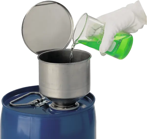 Safety funnel made from stainless steel