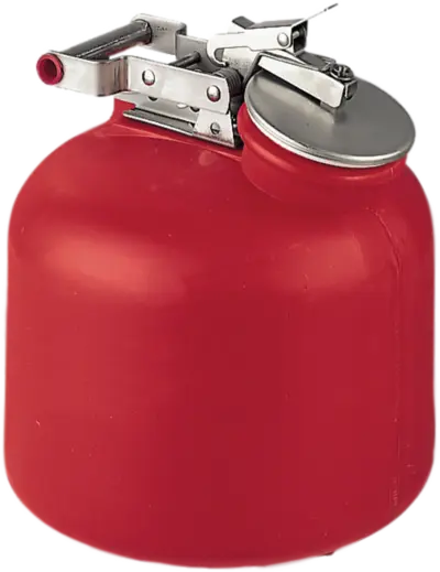 Sammelbehälter aus HDPE rot, m. VA-Armaturen, Inh.: 20 l