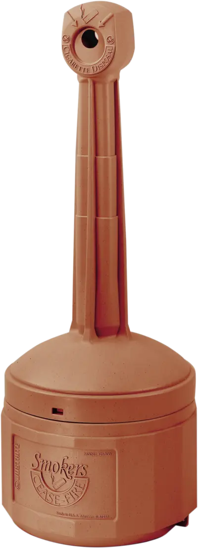 Sammelbehälter für Zigaretten- kippen aus HDPE, Fb.terracotta