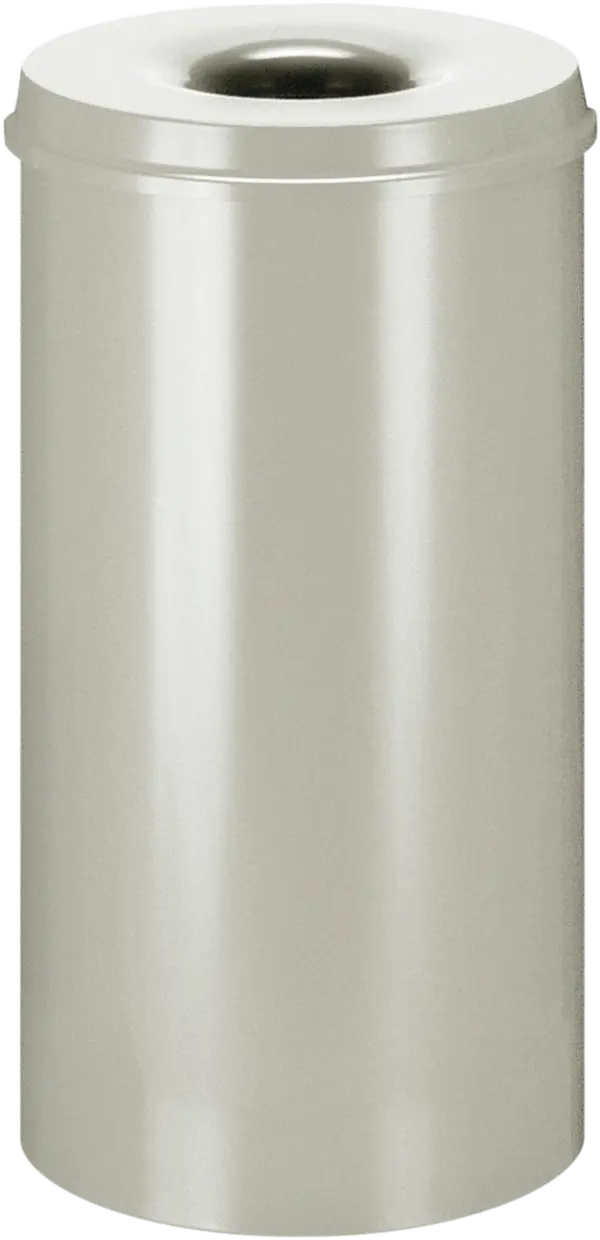 Papierkorb, selbstlöschend, lichtgrau, Inhalt: 50 l