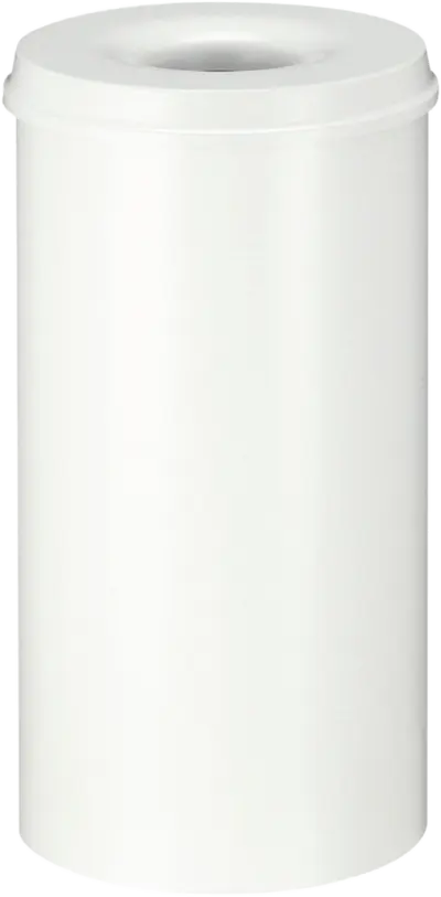 Papierkorb, selbstlöschend, weiß, Inhalt: 50 l