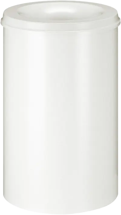 Papierkorb, selbstlöschend, weiß, Inhalt: 110 l