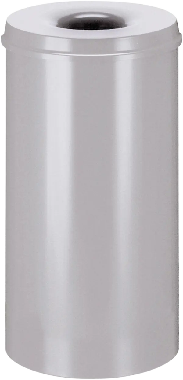 Papierkorb, selbstlöschend, silber, Inhalt: 50 l
