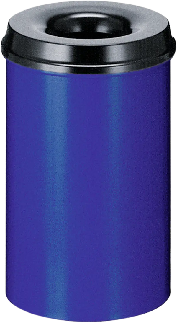Papierkorb, selbstlöschend, blau/schwarz, Inhalt: 20 l