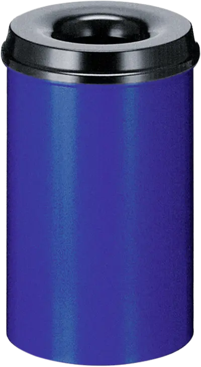 Papierkorb, selbstlöschend, blau/schwarz, Inhalt: 20 l