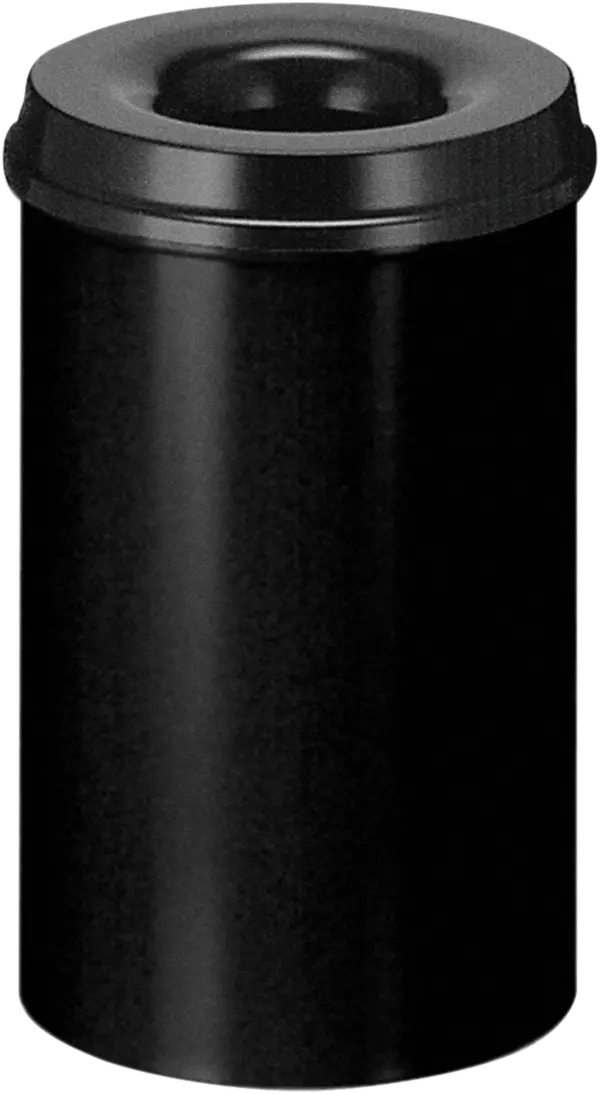 Papierkorb, selbstlöschend, schwarz, Inhalt: 20 l