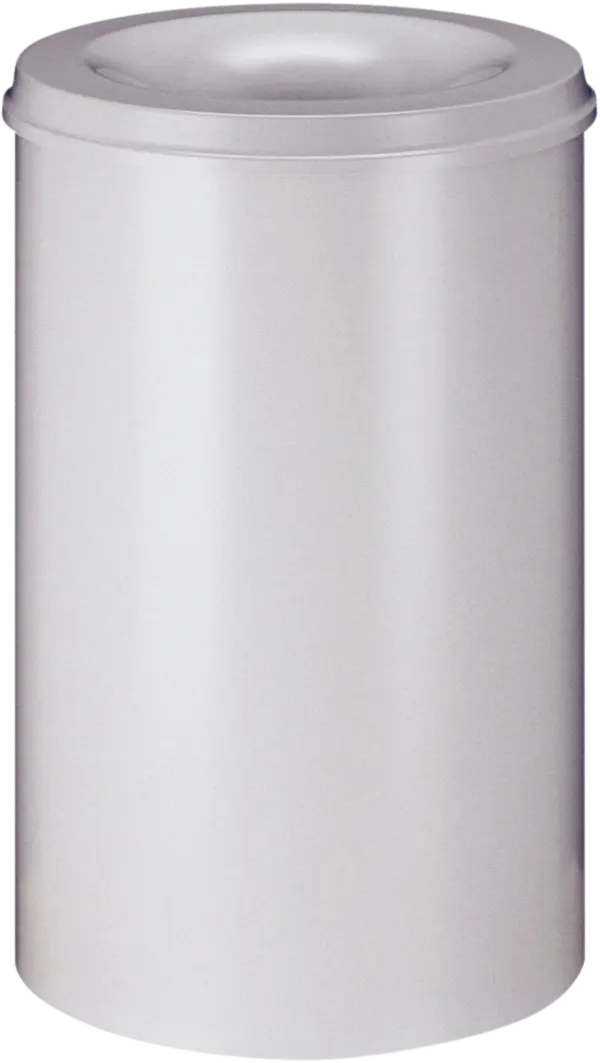 Papierkorb, selbstlöschend, silber, Inhalt: 110 l