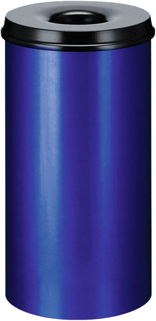 Self-extinguishing waste-paper basket, blue/black, 50 l