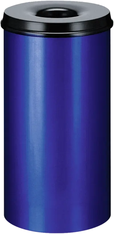 Papierkorb, selbstlöschend, blau/schwarz, Inhalt: 50 l