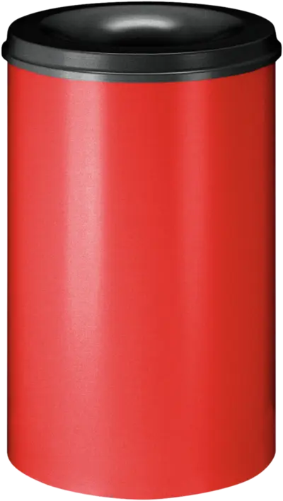 Papierkorb, selbstlöschend, rot/schwarz, Inhalt: 110 l