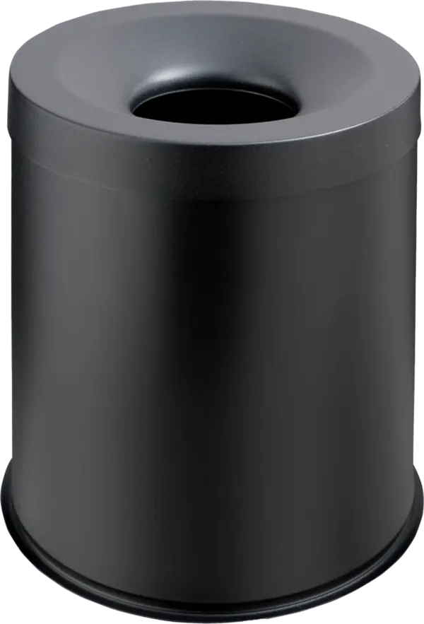Self-extinguishing waste-paper basket, black, capacity: 15 l