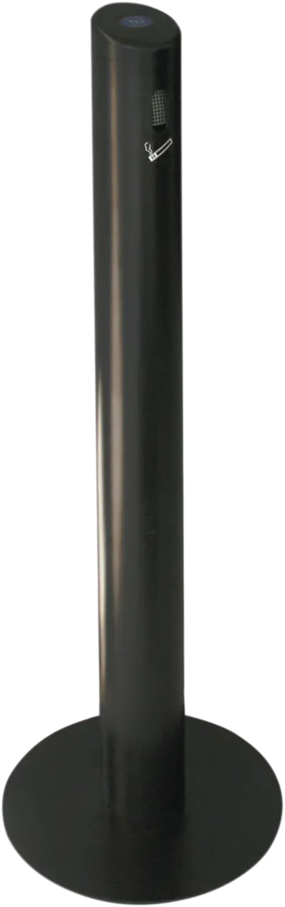 Sammelbehälter für Zigaretten- kippen aus Aluminium, schwarz