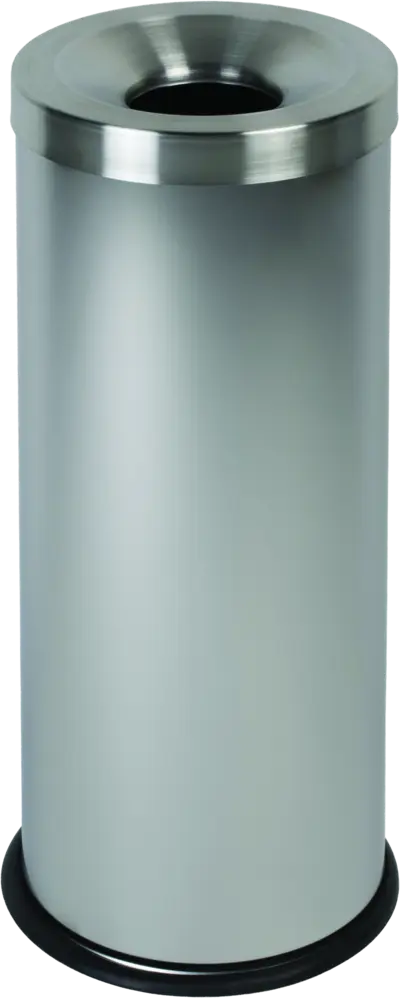 Papierkorb, selbstlöschend Edelstahl matt, Inhalt: 30 l