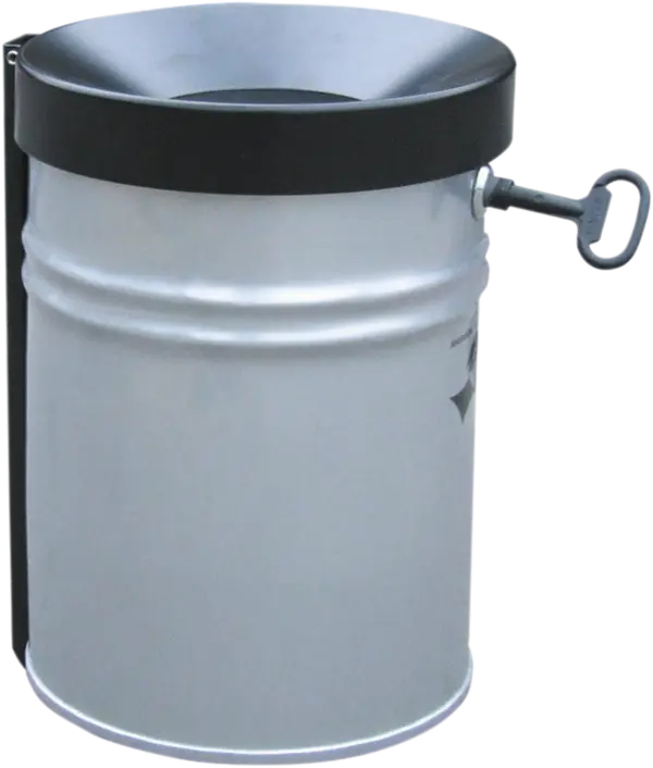 Papierkorb, selbstlöschend, Inhalt: 16 l, Kipp-Wandhalter