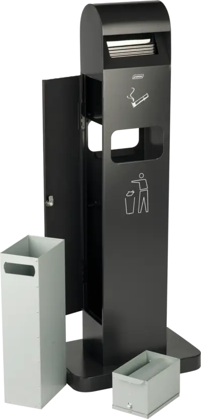 Abfall-Ascher-Kombination schwarz, 12,5 L