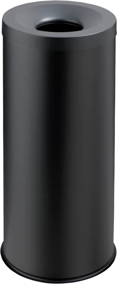 Papierkorb, selbstlöschend schwarz, Inhalt: 30 l