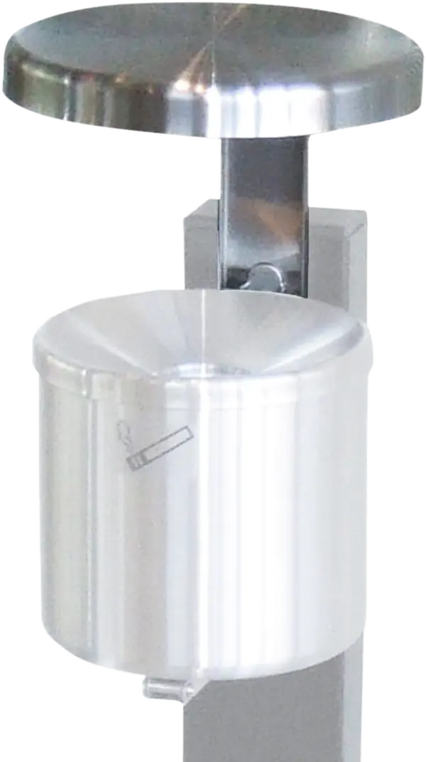 Sicherheits-Wandaschenbecher, Edelstahl, Inhalt: 2,4 l