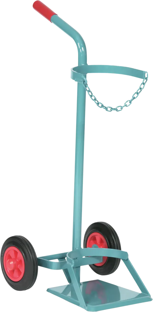 Gas cylinder trolley for the transport of a 50 l cylinder