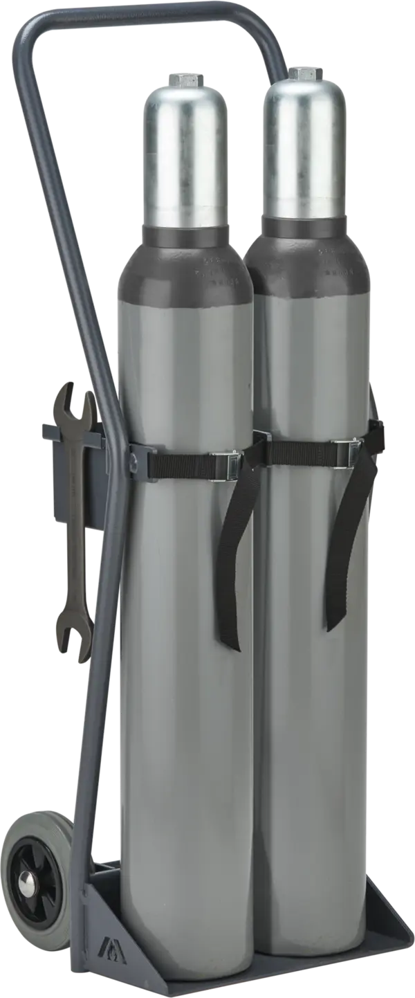 Gas cylinder trolley, load: 100 kg, for 2 x 10 l cylinders
