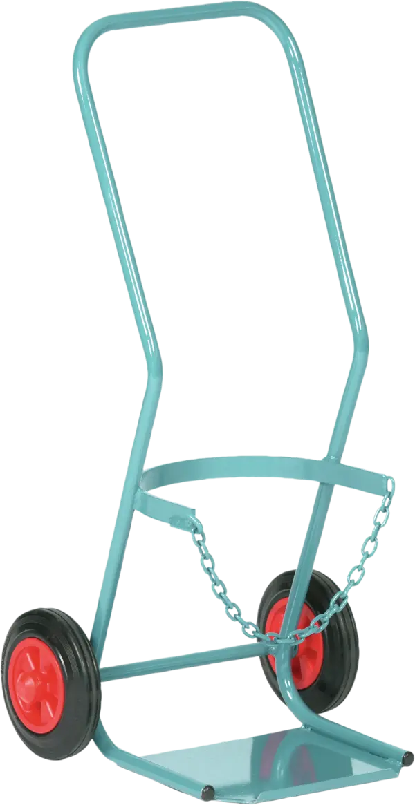 Gas cylinder trolley for propane gas cylinders