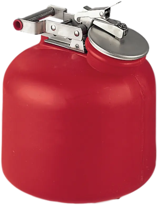 Sammelbehälter aus HDPE rot, m. VA-Armaturen, Inh.: 20 l