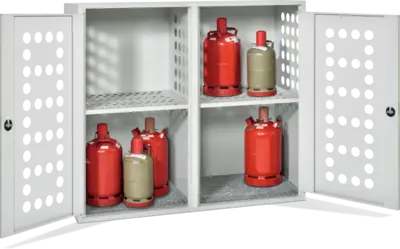 Gasflaschen-Box, 2 Türen gelochte Ausführung