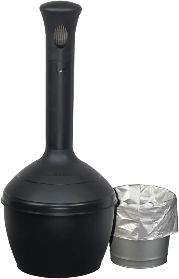 Sammelbehälter ELITE für Ziga- rettenkippen, HDPE, schwarz