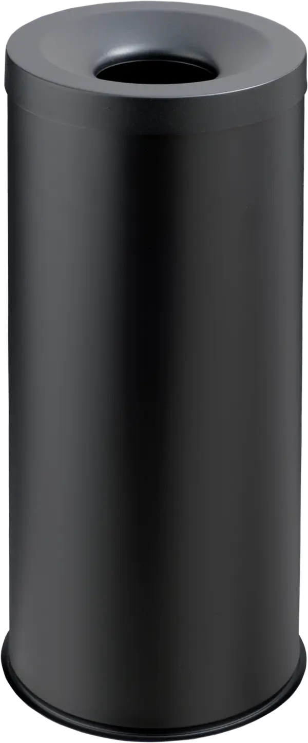 Papierkorb, selbstlöschend schwarz, Inhalt: 30 l