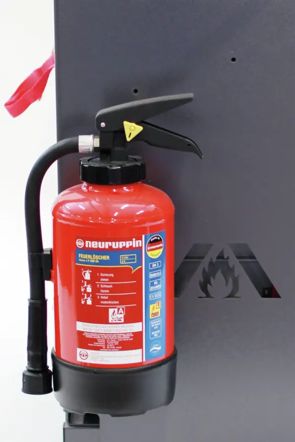 BATTERY Transportwagen mit F500 Feuerlöscher 3l